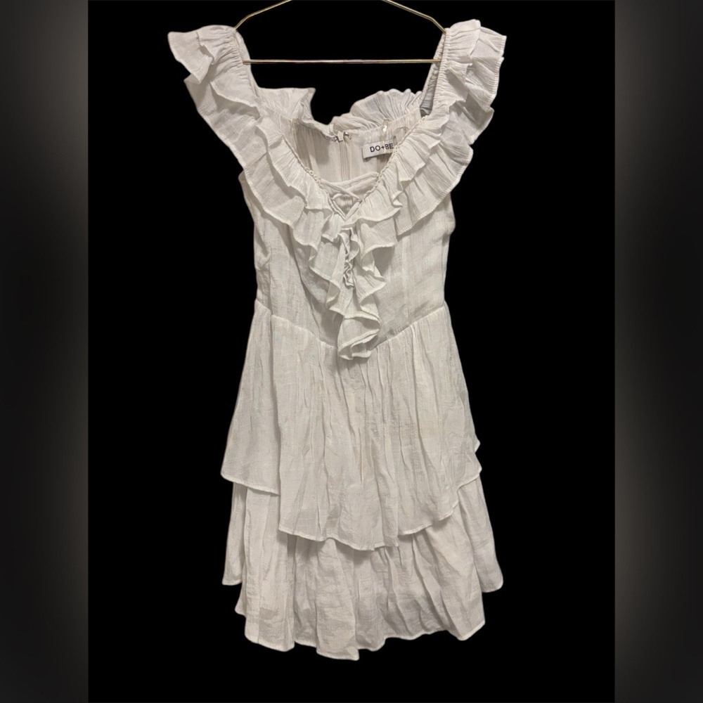 White Ruffled Dress Do+Be Small